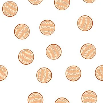 Pattern festive gingerbread cartoon vector Stockillustratie