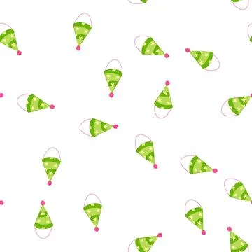 Pattern festive party hat cartoon vector Stock Illustration