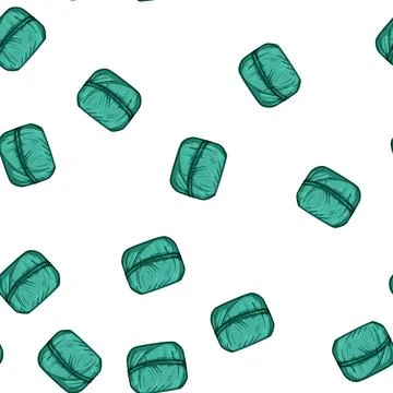 Pattern fiber ball yarn cartoon vector Illustrazione stock
