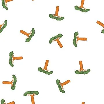 Pattern fiber baobab tree cartoon vector 스톡 일러스트