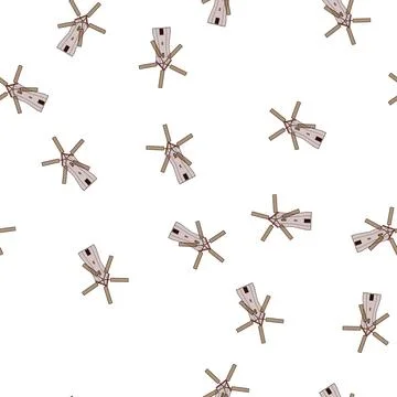 Pattern field mill farm cartoon vector 스톡 일러스트