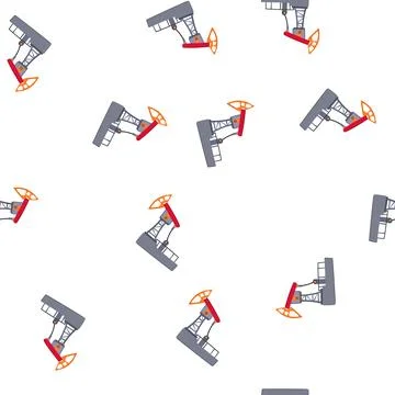 Pattern field oil rig cartoon vector Stock Illustration