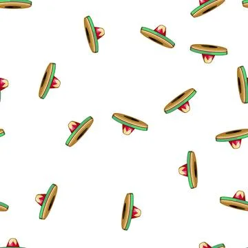 Pattern fiesta sombrero cartoon vector 스톡 일러스트