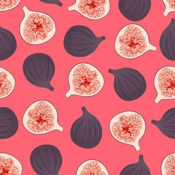 Pattern with fig 1 Stock Illustration