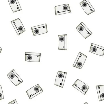 Pattern film projector video cartoon vector Illustrazione stock