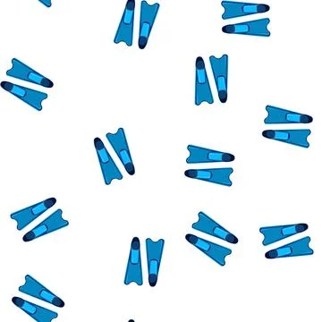 Pattern fin flippers cartoon vector 库存插图