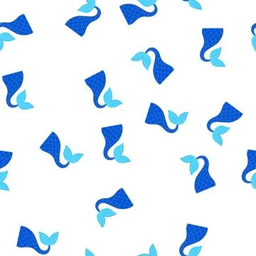 Pattern fin mermaid tail cartoon vector Illustrazione stock