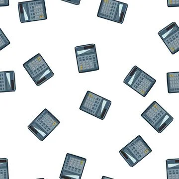 Pattern financial calculator device cartoon vector 스톡 일러스트