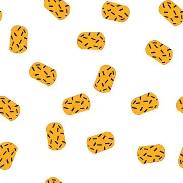 Pattern fingernail with geometric nail art pattern Stockillustratie