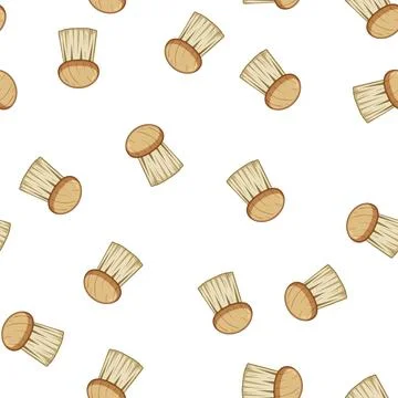 Pattern finish mushroom brush cartoon vector 库存插图