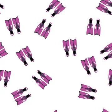 Pattern fins flippers cartoon vector 库存插图