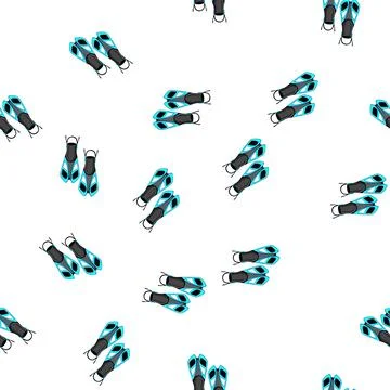 Pattern fins flippers cartoon vector Stock Illustration