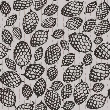 Pattern with fir cone 스톡 일러스트