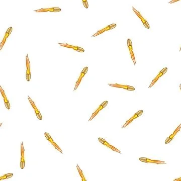 Pattern fire bullet flying cartoon vector Stock Illustration