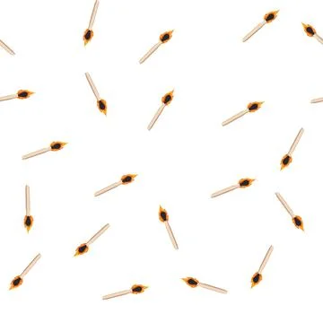 Pattern fire burning match cartoon vector Stock Illustration