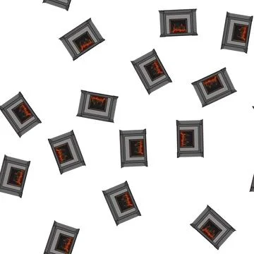Pattern fire fireplace cartoon vector 스톡 일러스트