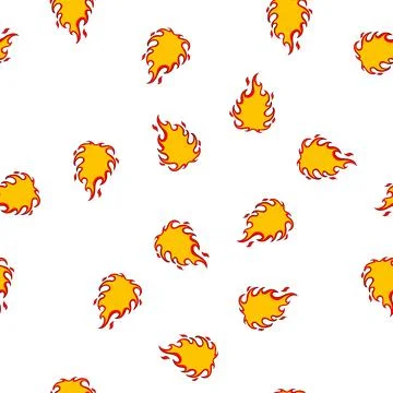 Pattern fire flame decal cartoon vector Stock Illustration