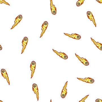 Pattern fire meteor cartoon vector Stock Illustration