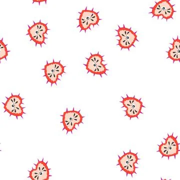 Pattern fire mexican heart cartoon vector 스톡 일러스트