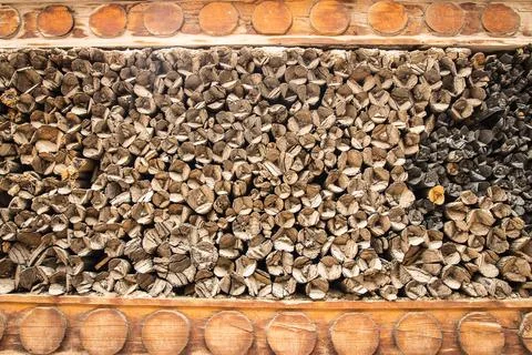 Pattern of firewoods texture and background Stock Photos