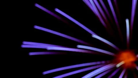 Pattern of fireworks in the evening sky Stock Photos