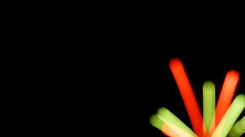 Pattern of fireworks in the evening sky Stock Photos