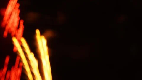 Pattern of fireworks in the evening sky Stock Photos