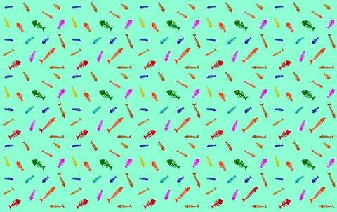 Pattern with fish bones Stock Illustration