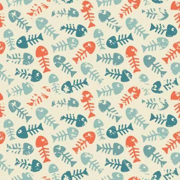 Pattern with fish Stock Illustration
