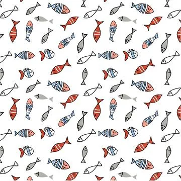 Pattern fish,vector illustration Stock Illustration