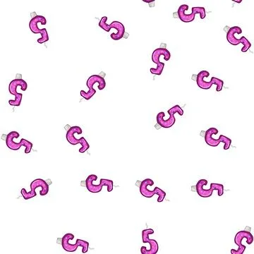 Pattern five celebration birthday number candle cartoon vector Stock Illustration