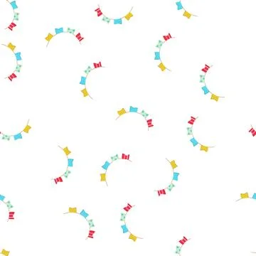 Pattern flag birthday flags cartoon vector 스톡 일러스트