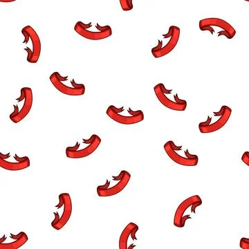 Pattern flag red ribbon cartoon vector 스톡 일러스트