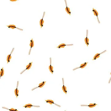 Pattern flame burning match cartoon vector 스톡 일러스트