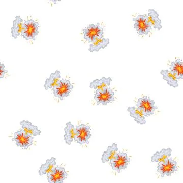 Pattern flame explosion effect cartoon vector Stockillustratie