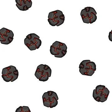 Pattern flame fire ball cartoon vector Illustrazione stock