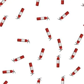 Pattern flame fire extinguisher cartoon vector Stock Illustration