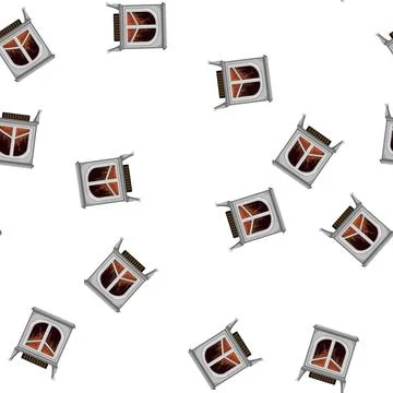 Pattern flame fireplace cartoon vector 库存插图
