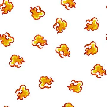 Pattern flame flame cartoon vector Illustrazione stock