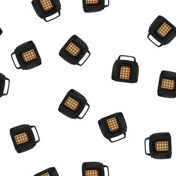Pattern flame heater gas cartoon vector Stock Illustration