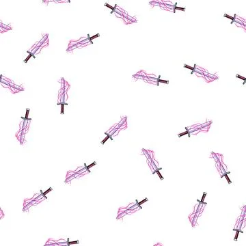 Pattern flame sword effect cartoon vector イラスト素材