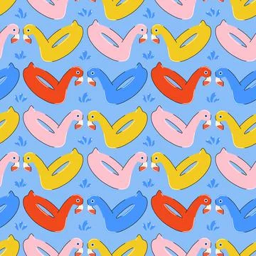 Pattern flamingo3 Stock Illustration