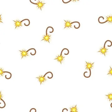 Pattern flammable dynamite fuse cartoon vector 库存插图