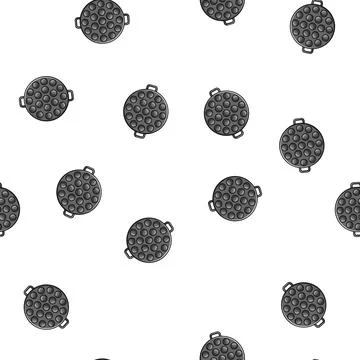 Pattern flapjack mini pancake pan cartoon vector Stock Illustration
