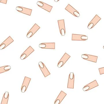 Pattern flare nail shape cartoon vector Stock Illustration