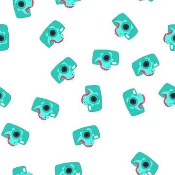 Pattern flash camera toy cartoon vector Stock Illustration