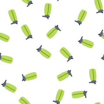 Pattern flask reusable water bottle cartoon vector Stock Illustration