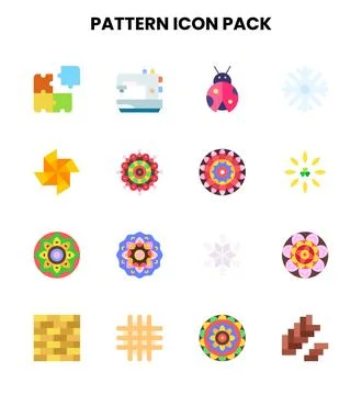 Pattern Flat Scalable Icons Pack Ilustración de archivo