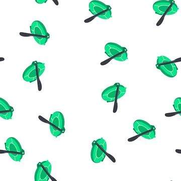 Pattern flatbread tortilla press cartoon vector イラスト素材
