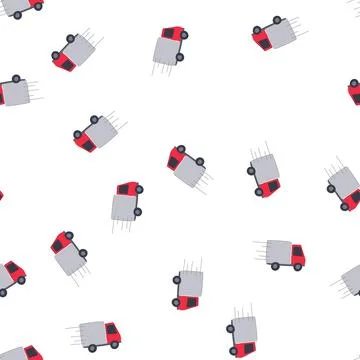 Pattern fleet delivery truck cartoon vector Stock Illustration
